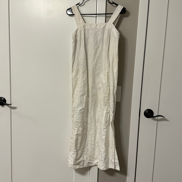 Madewell Size S LinenCotton Princess-Seamed Midi Dress Great Condition Worn Once - Picture 6 of 10